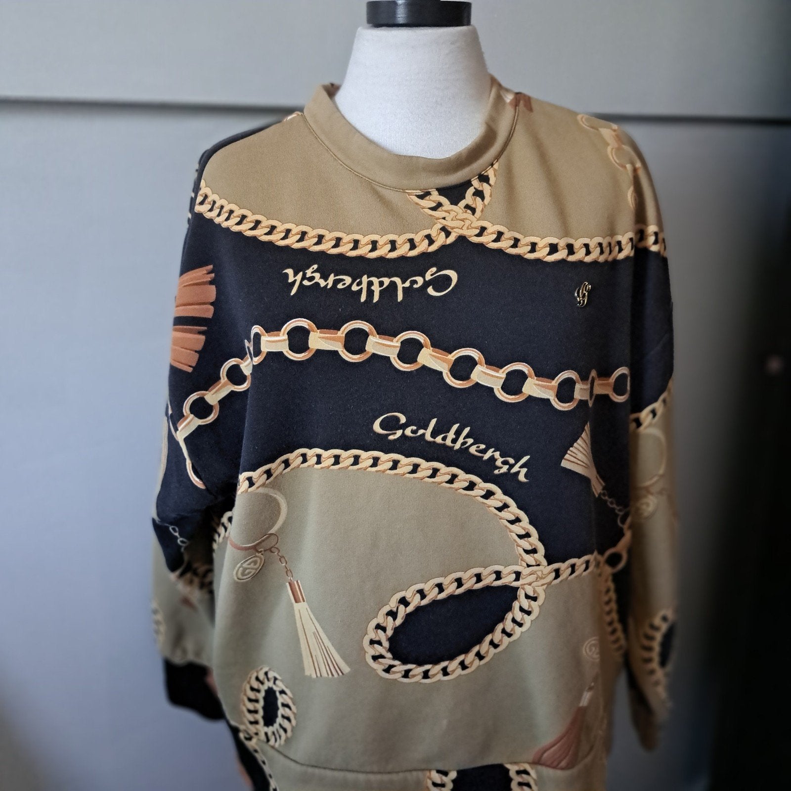 Goldbergh sweater met kettingprint - Maat M, Verzenden