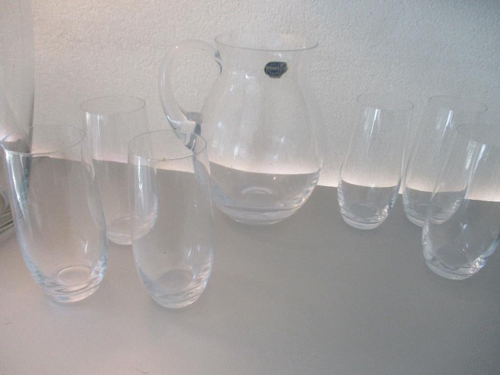 Bohemia Crystal  waterkan met glazen, Antiek en Kunst, Antiek | Glas en Kristal, Ophalen of Verzenden
