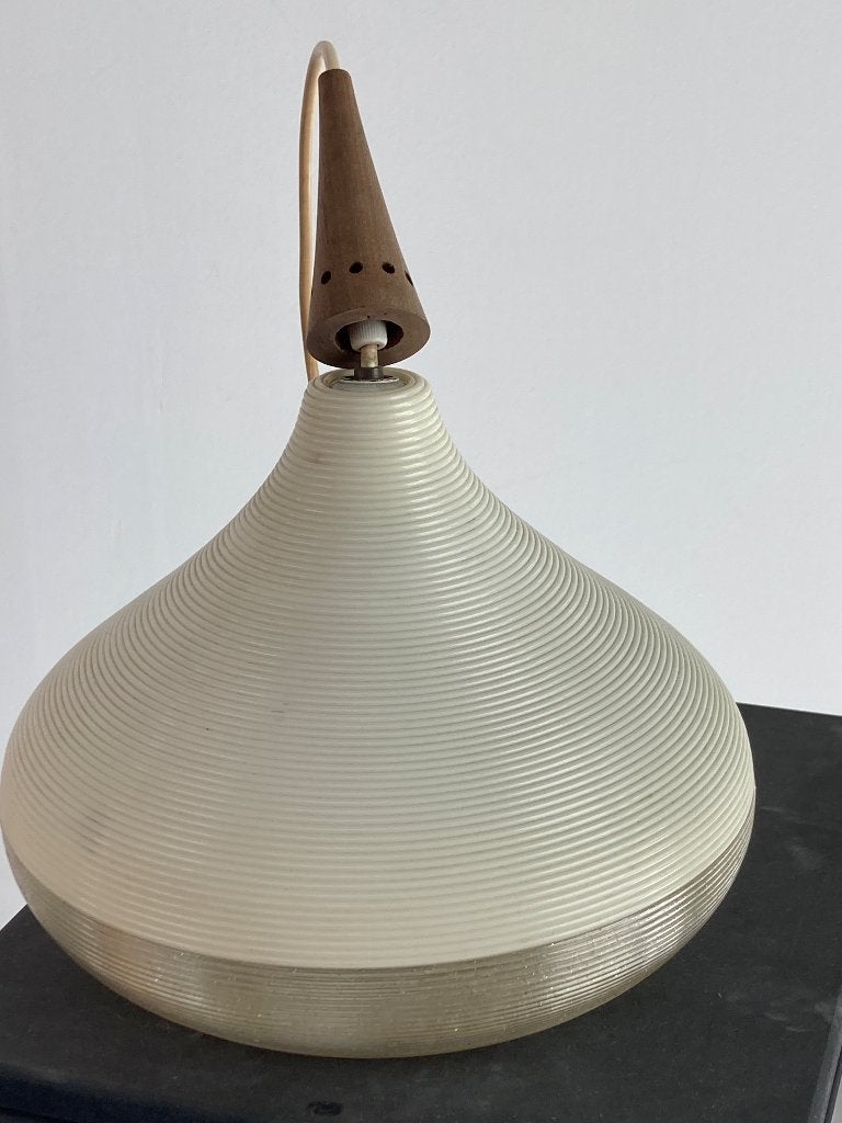 Rotaflex hanglamp, Ophalen, Zo goed als nieuw, Hout