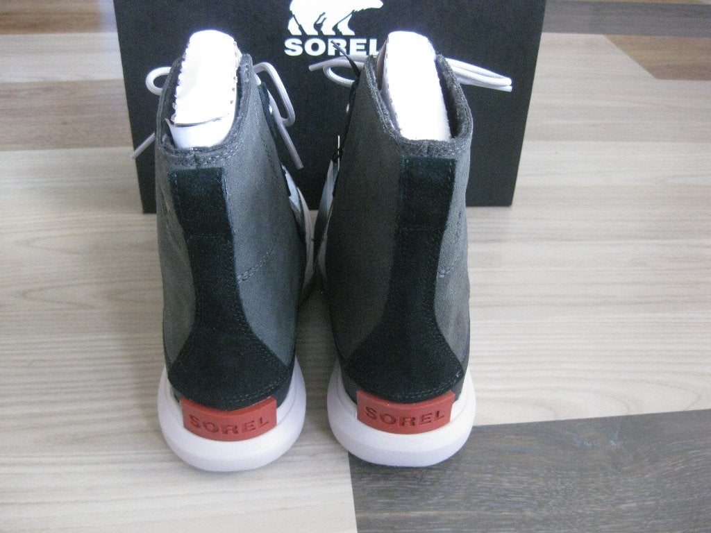 Nieuwe Sorel waterproof leren laarzen, maat 38,5, Lage of Enkellaarzen, Nieuw, Grijs, Sorel