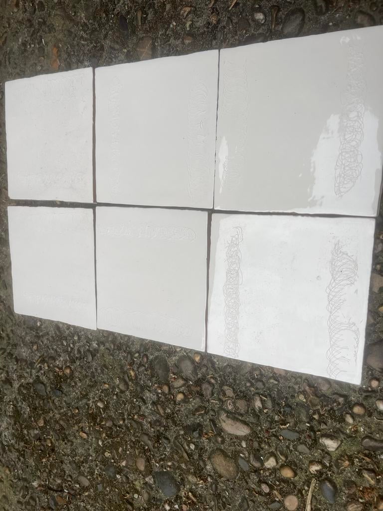 Hippe creme tegels type zelliges, Nieuw, Minder dan 5 m², Wandtegels, Keramiek