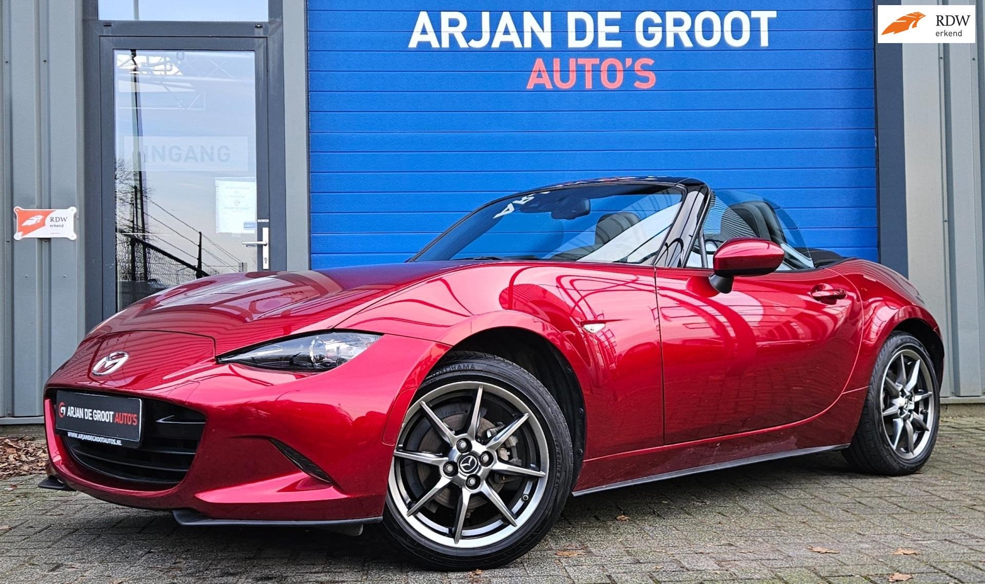 Mazda MX-5 1.5 132PK Leder Bose Navi Camera Keyless Full L, Auto's, Mazda, Achterwielaandrijving, Gebruikt, 4 cilinders, Cabriolet