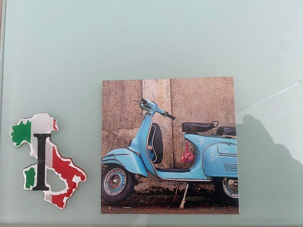 Vespa scooter onderzetter, Hout, Glasonderzetter, Ophalen of Verzenden, Blauw