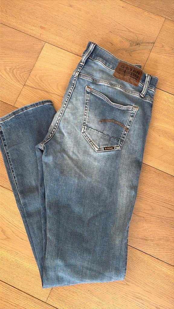 G-Star Raw 3301 slim jeans 31-34, Ophalen of Verzenden, Zo goed als nieuw, Blauw, W32 (confectie 46) of kleiner