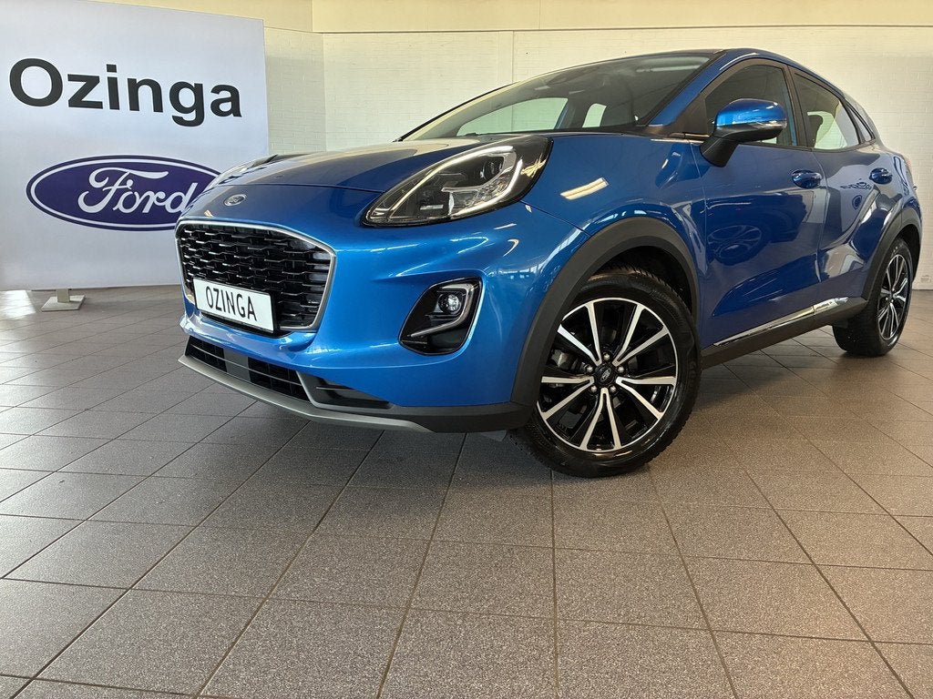 Ford Puma 125pk EcoBoost Hybrid Titanium winterpakket-massag, Voorwielaandrijving, 125 pk, Euro 6, Blauw