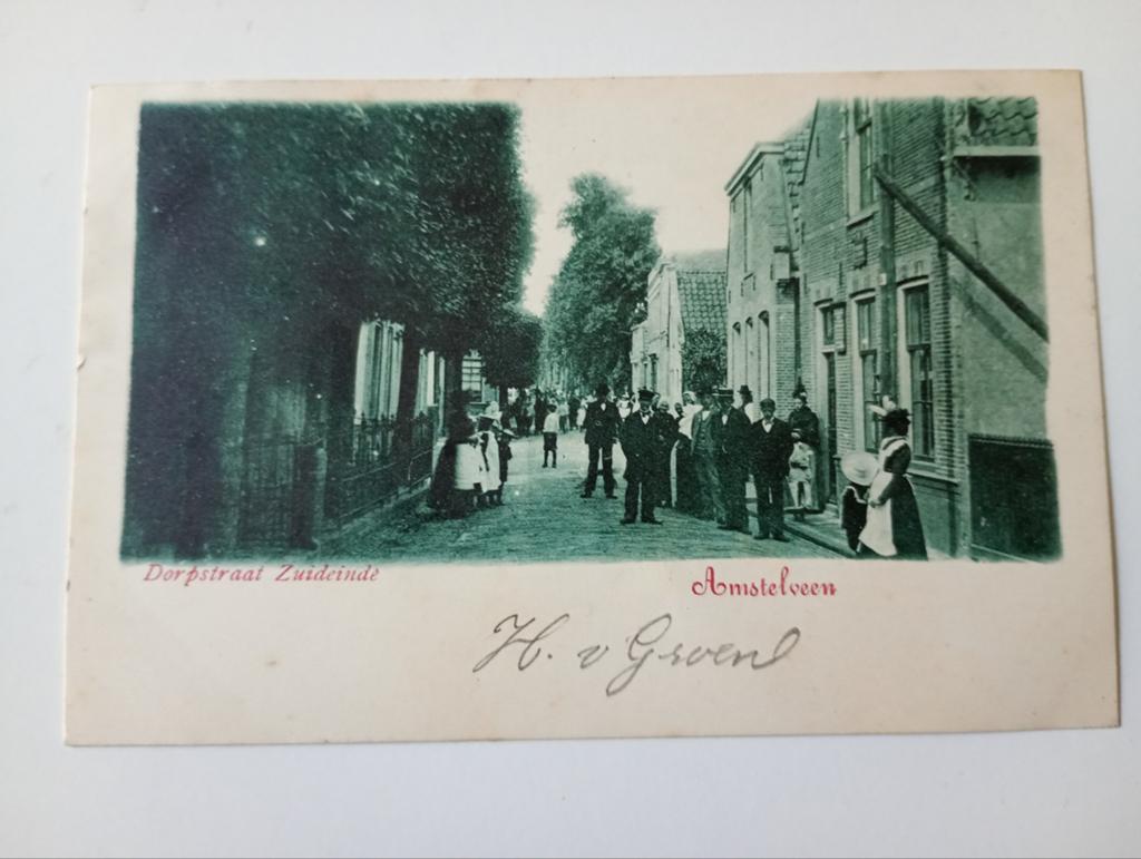 Amstelveen Dorpstraat Zuideinde, Ophalen of Verzenden, Voor 1920, Gelopen, Noord-Holland