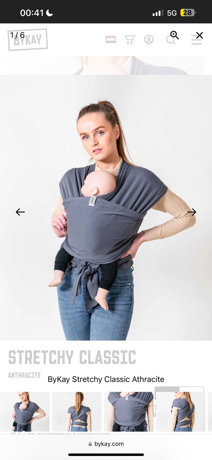 By kay draagdoek, Kinderen en Baby's, Babydragers en Draagdoeken, Zo goed als nieuw, Draagzak, Overige merken, Ophalen of Verzenden