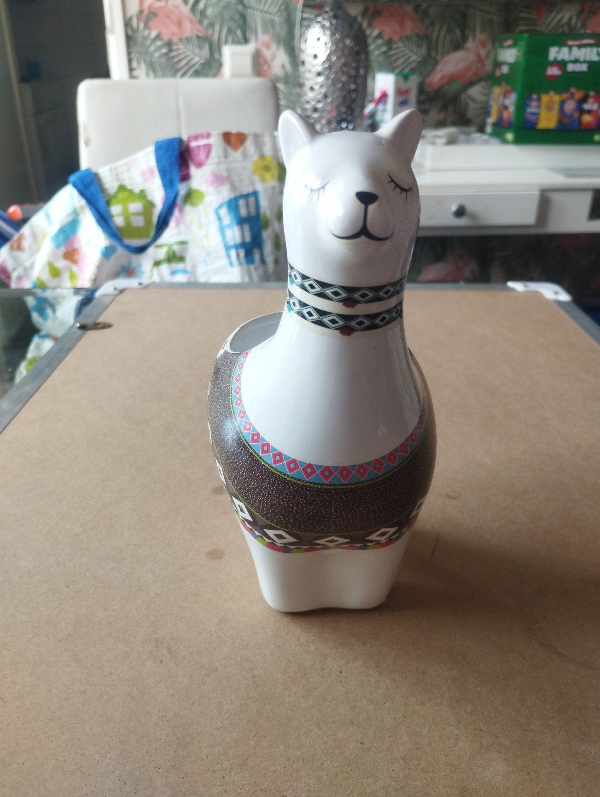 Leuke Lama Bloempot, Gebruikt, Meerkleurig, Verzenden, Overige stijlen