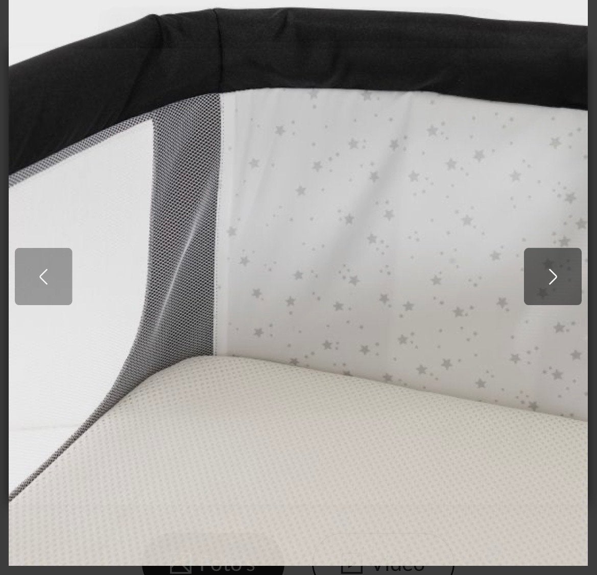 Co-sleeper/Wieg met sterrenpatroon en opbergruimte, Kinderen en Baby's, Babywiegjes en Ledikanten, Ophalen, Zo goed als nieuw