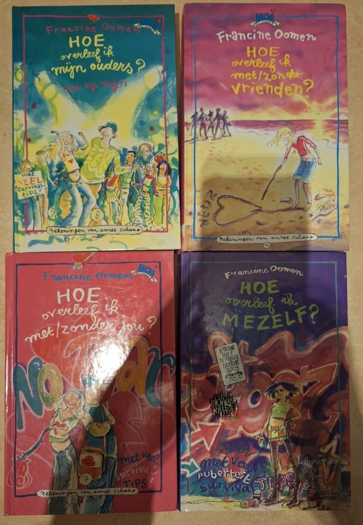 Francine Oomen - Hoe overleef ik... (4 boeken), Boeken, Ophalen of Verzenden, Gelezen, Francine Oomen, Fictie