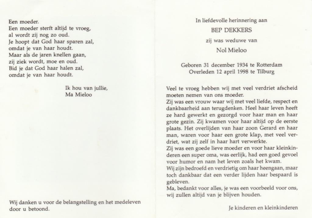 bidprentjes +brabant-dekkers-delfortrie-v delft-delmotte, Ophalen of Verzenden, Bidprentje