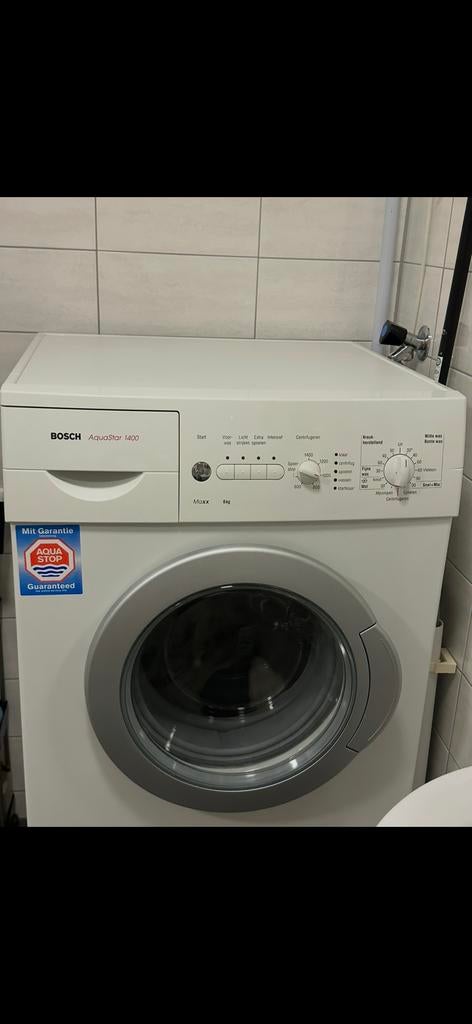 Bosch Aquastar 1400 wasmachine – goed werkend, Witgoed en Apparatuur, Ophalen of Verzenden, Zo goed als nieuw, 85 tot 90 cm, 1200 tot 1600 toeren