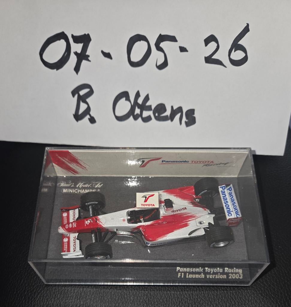 Minichamps Panasonic Toyota Racing F1 Launch 2003, Ophalen of Verzenden, Zo goed als nieuw, Auto, Overige merken