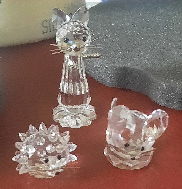Swarovski Replica set met spiegel, Ophalen of Verzenden, Figuurtje
