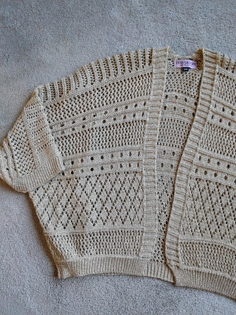 Prachtig vest van Tessa Koops Maat S/M, Maat 38/40 (M), Beige, Nieuw, Ophalen of Verzenden