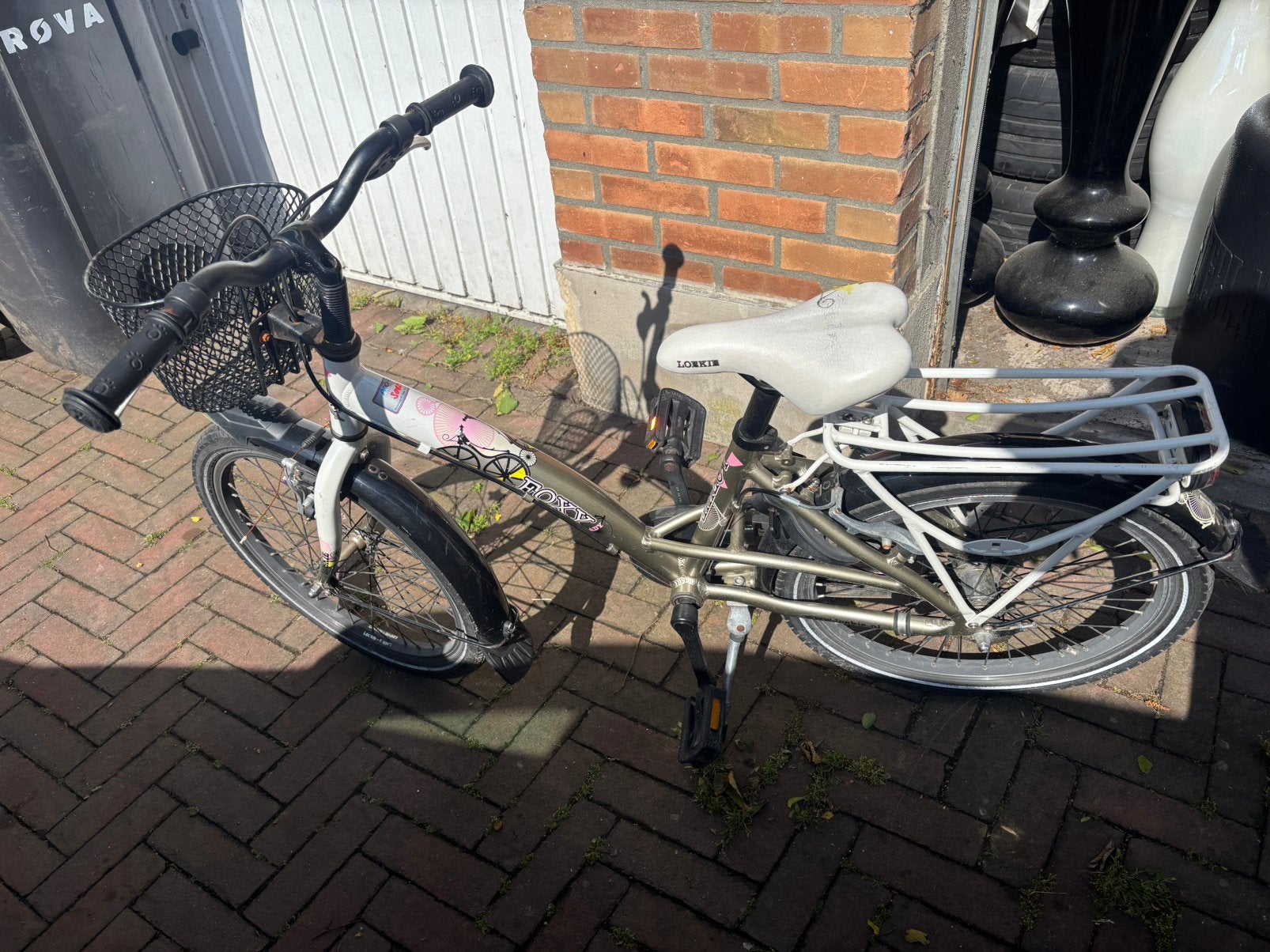 Opknap loekie meisjes kinder fiets., Ophalen, Gebruikt, Velgrem, 20 inch