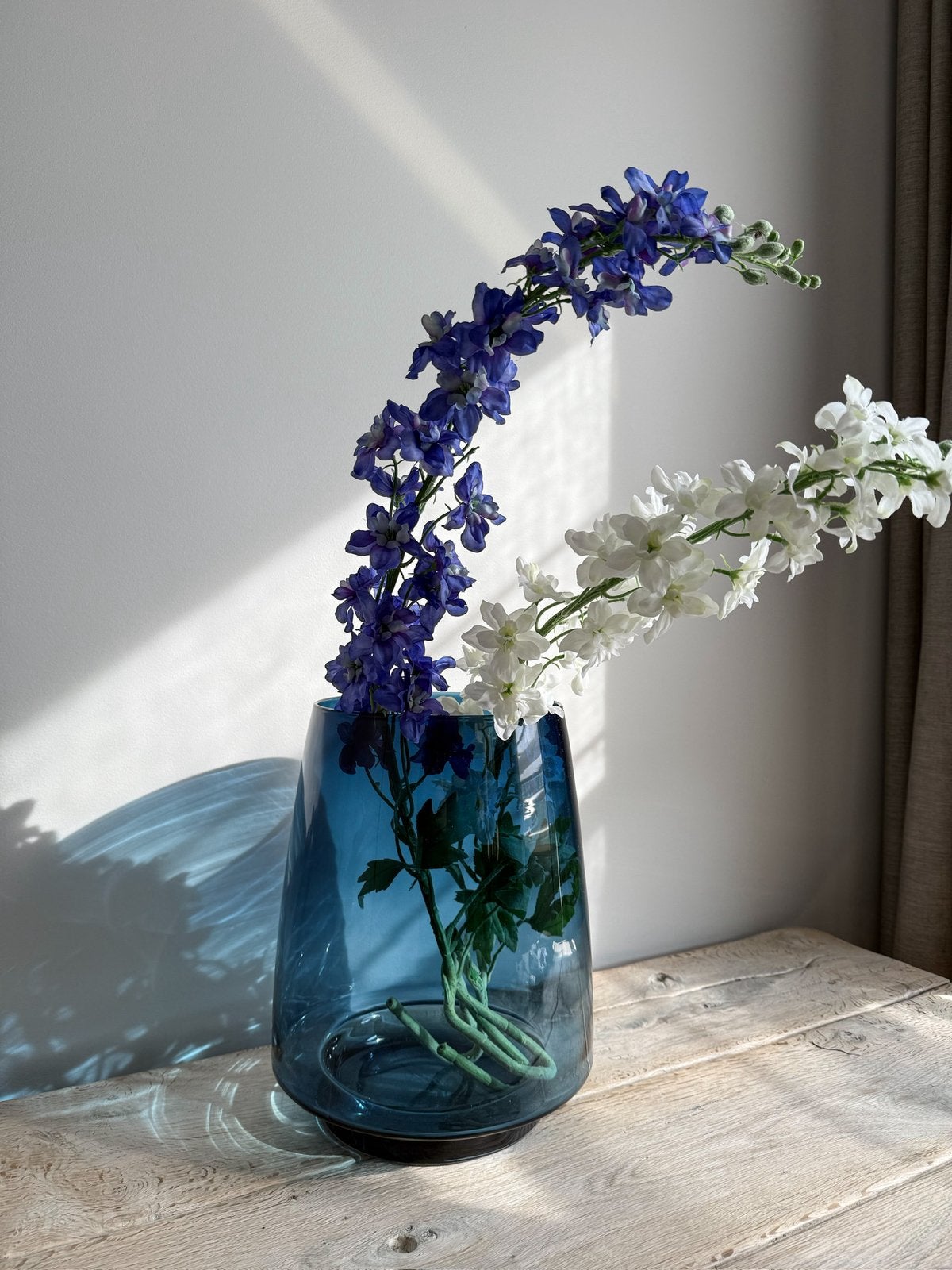Silk-ka zijde kunstbloem Delphinium blauw SALE!, Ophalen of Verzenden