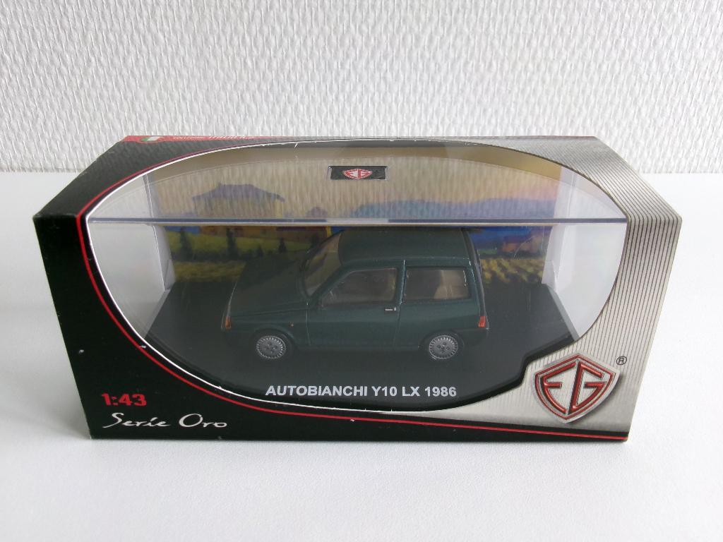 Autobianchi Y10 LX 1986 metallic donkergroen 1:43 EG, Ophalen of Verzenden, Zo goed als nieuw, Auto, Overige merken