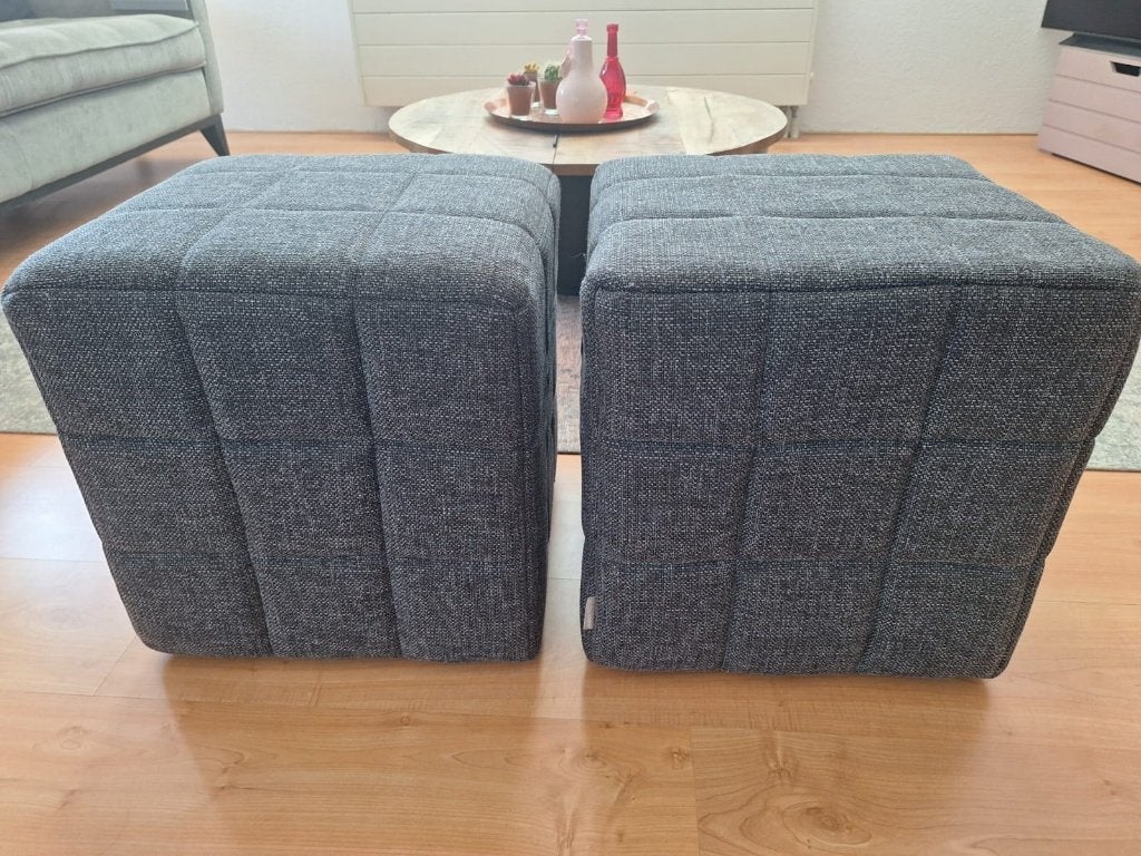 2x hocker Riviera Maison, Ophalen, Minder dan 50 cm, Gebruikt, Vierkant