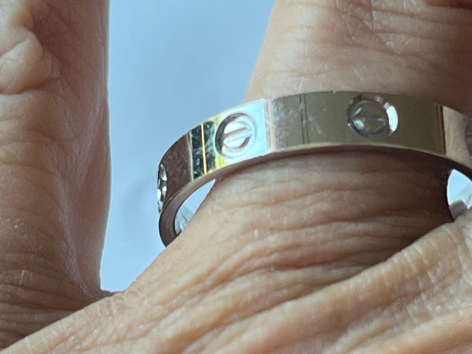 Zilveren ring Cartier Style - Maat 20,5, 20 of groter, Verzenden, Zo goed als nieuw, Dame of Heer