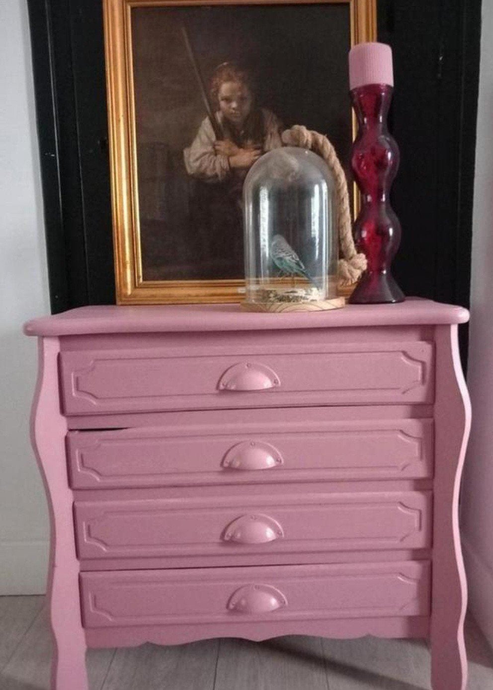 Terra roze ladenkast, Huis en Inrichting, Kasten | Ladekasten, Ophalen, 50 tot 100 cm, 3 of 4 laden, Minder dan 100 cm