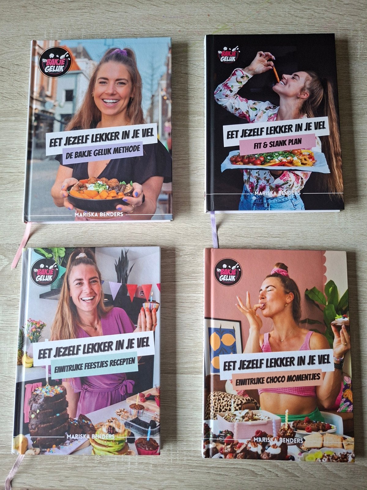 Eet Jezelf Lekker in je Vel - 4 kookboeken Mariska Benders, Hoofdgerechten, Mariska Benders, Ophalen of Verzenden, Zo goed als nieuw