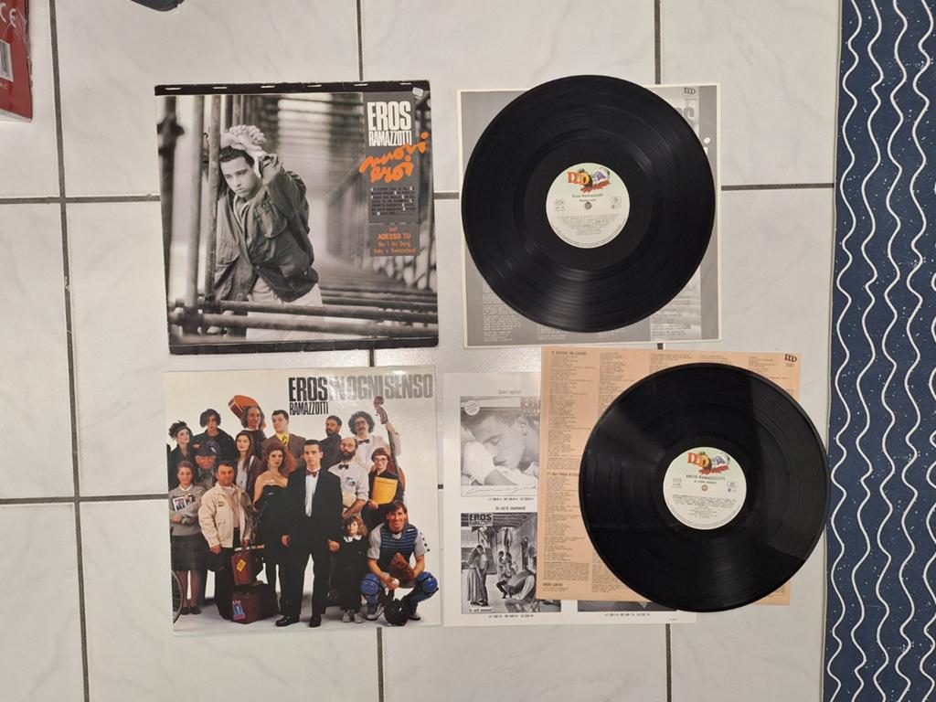 Vintage 2x vinyl lps albums Eros Ramazzotti jaren 90, Ophalen of Verzenden, Gebruikt, 12 inch
