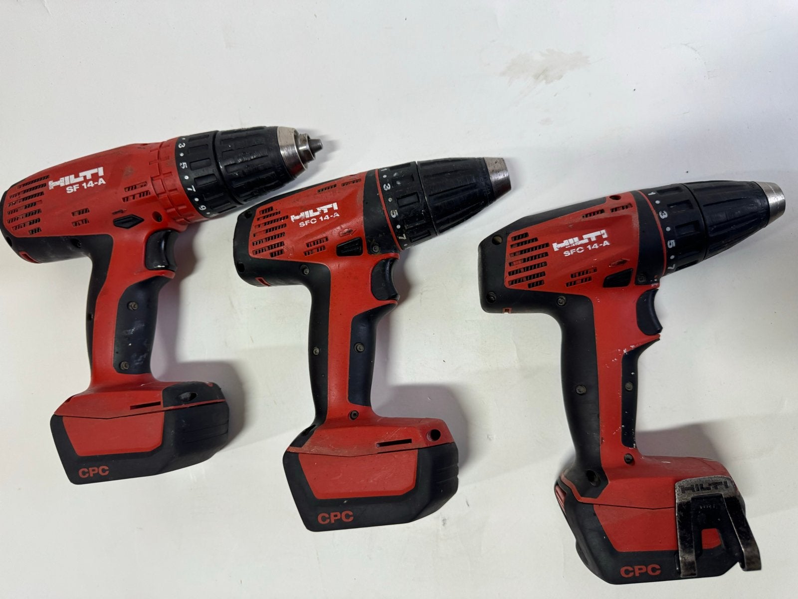 Hilti SFC 14-A Accuboormachines (3 stuks), Gebruikt, Variabele snelheid, Ophalen of Verzenden, Boor- en Schroefmachine
