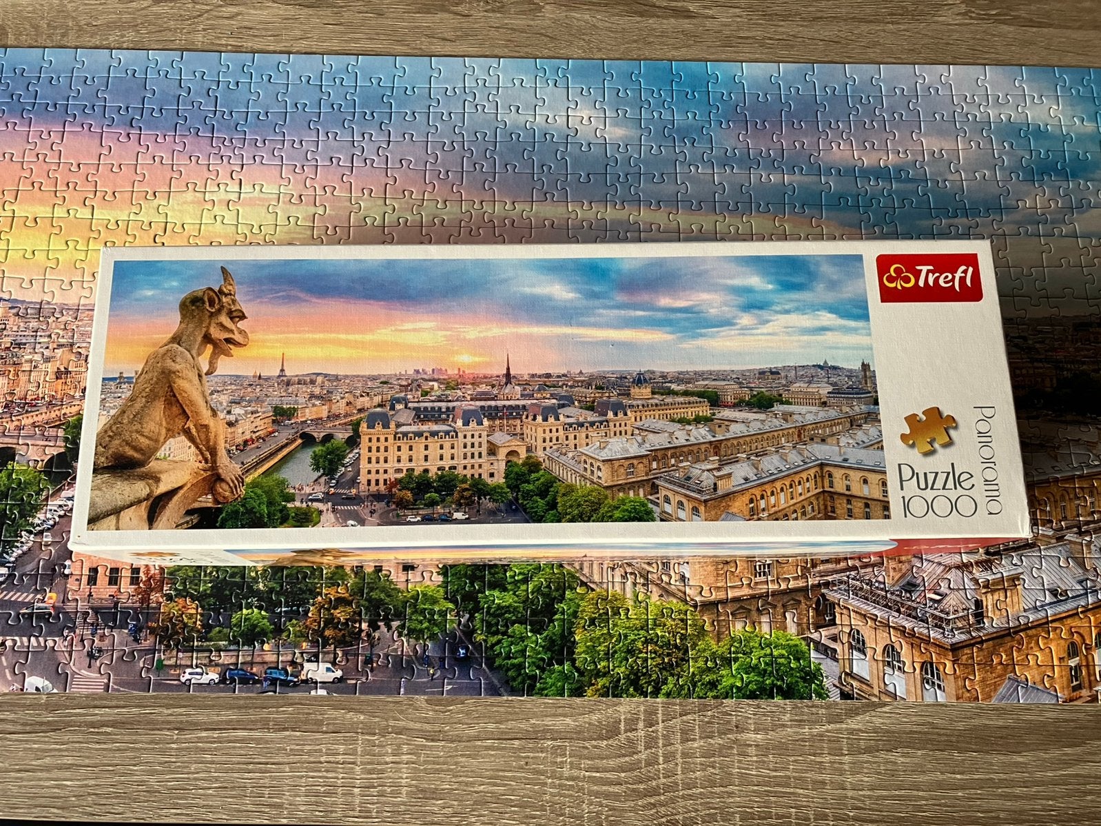 Treft panorama puzzel 1000 stukjes notre dame in Parijs, Ophalen, 500 t/m 1500 stukjes, Zo goed als nieuw, Legpuzzel