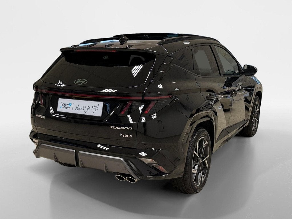 Hyundai Tucson 1.6 HYBRID | N-LINE SKY | PANODAK | NL-AUTO |, Auto's, Lichtsensor, Euro 6, 4 cilinders, Zwart
