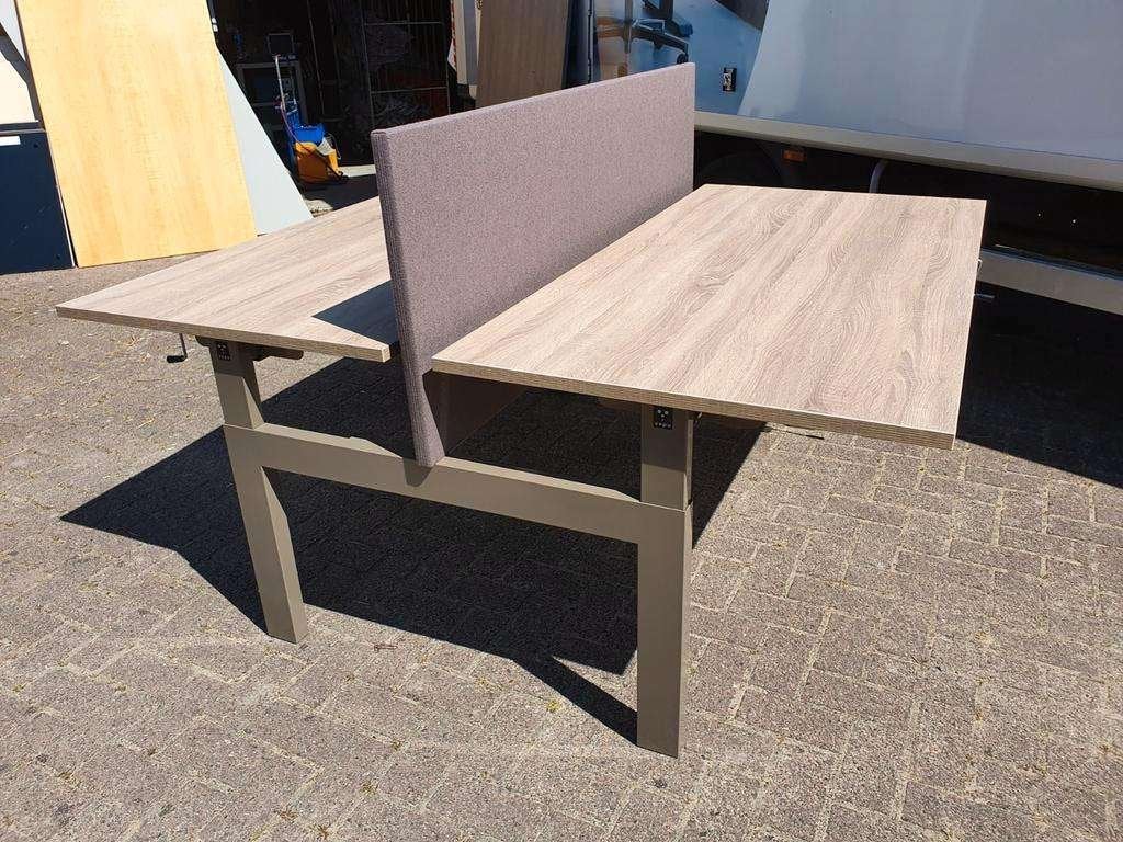 30x Design Vepa slinger duo bureau met nieuw blad naar keuze, 160 cm, Ophalen of Verzenden, Vepa, Duo-bureau