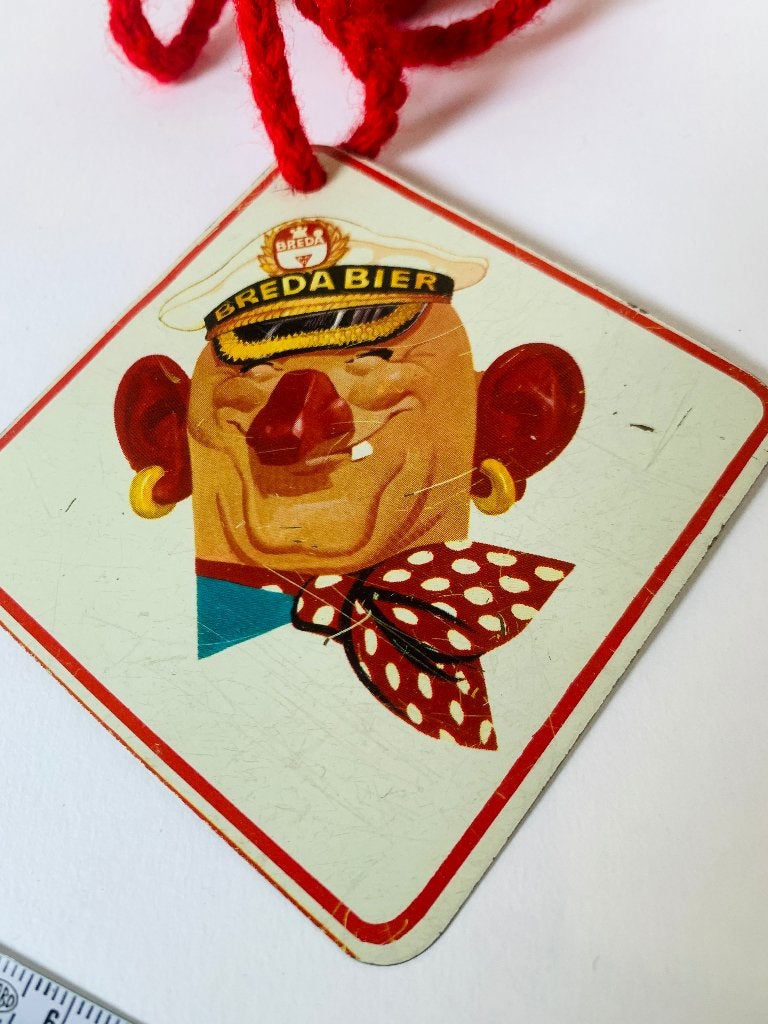 Vintage Breda Bier Reclamebordje carnaval hanger, Verzamelen, Ophalen of Verzenden, Gebruikt, Overige merken