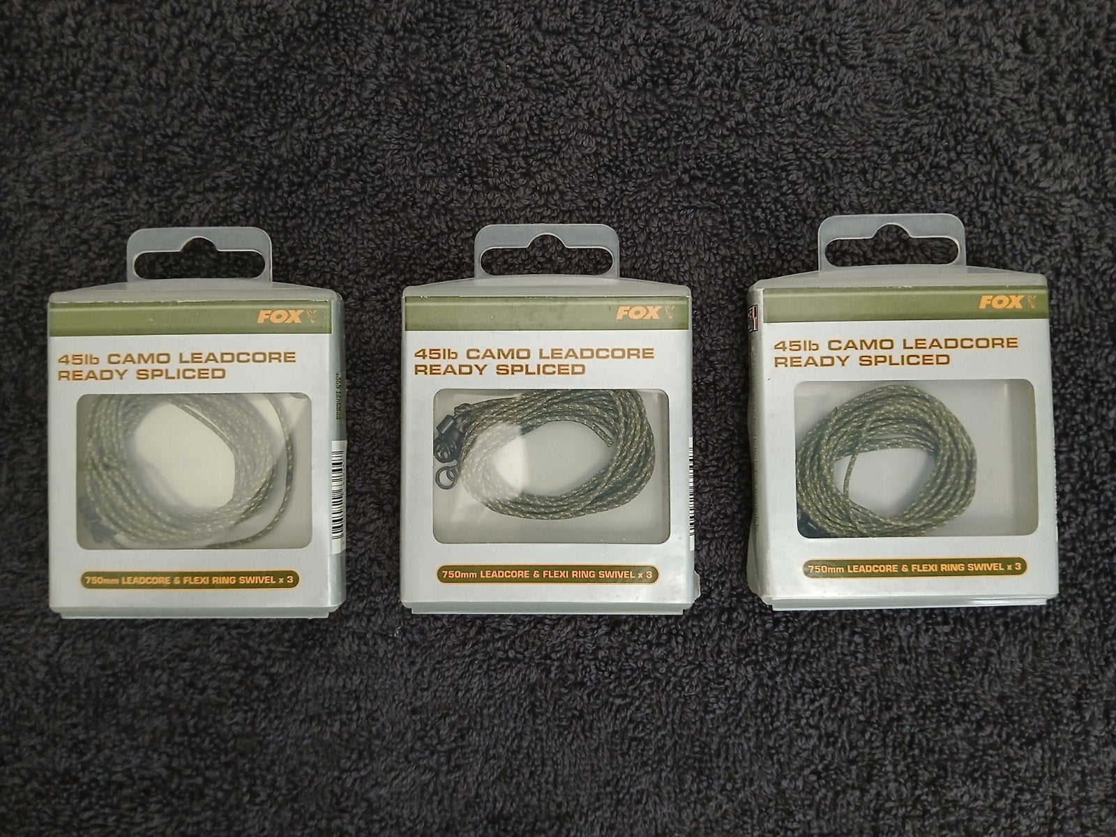 Fox Camou leaders 3x doosjes - Carp tackle, Ophalen of Verzenden, Nieuw, Overige typen