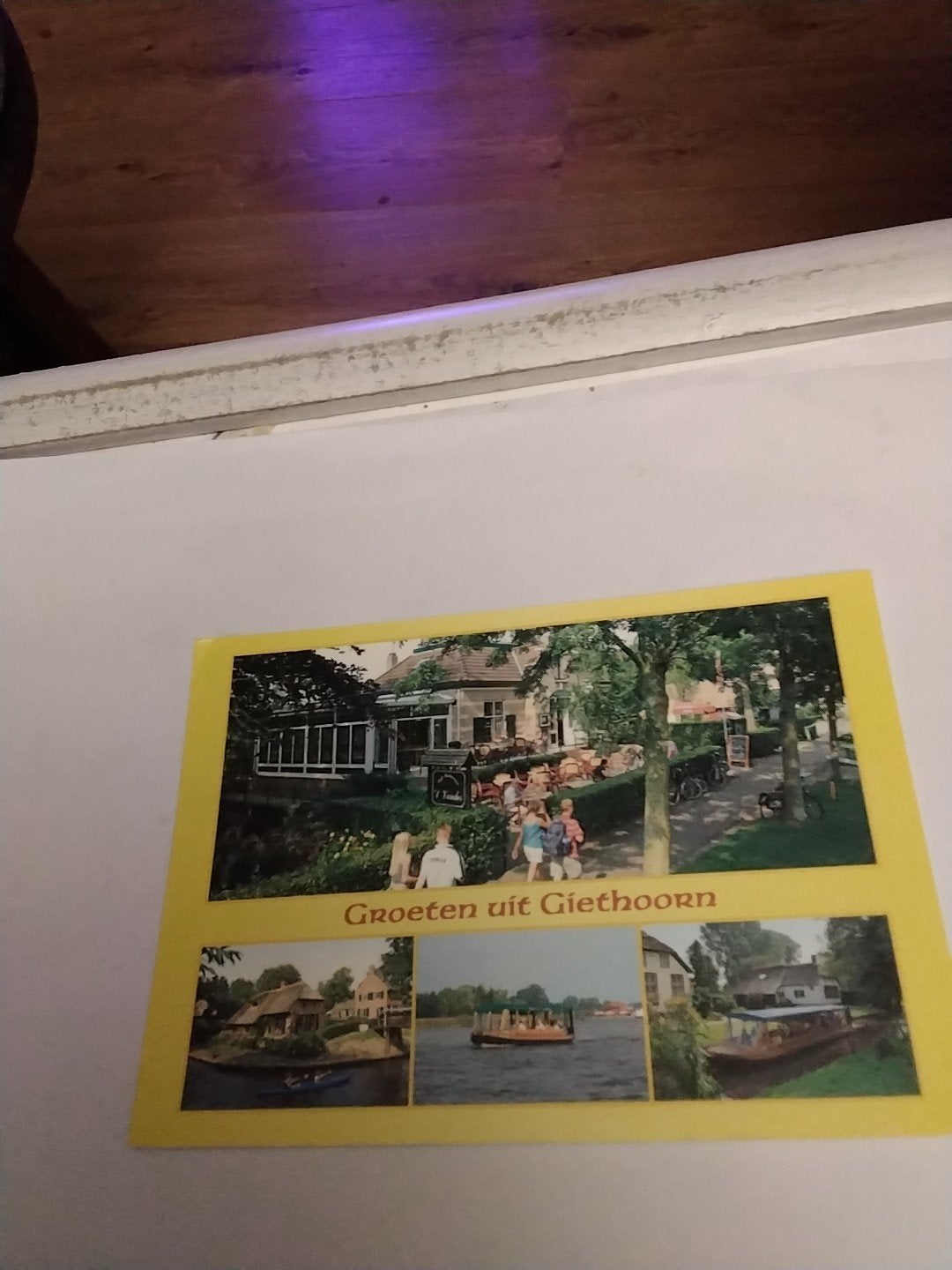 Ansichtkaart Groeten uit Giethoorn,, Verzamelen, Ophalen of Verzenden, 1980 tot heden, Ongelopen, Overijssel