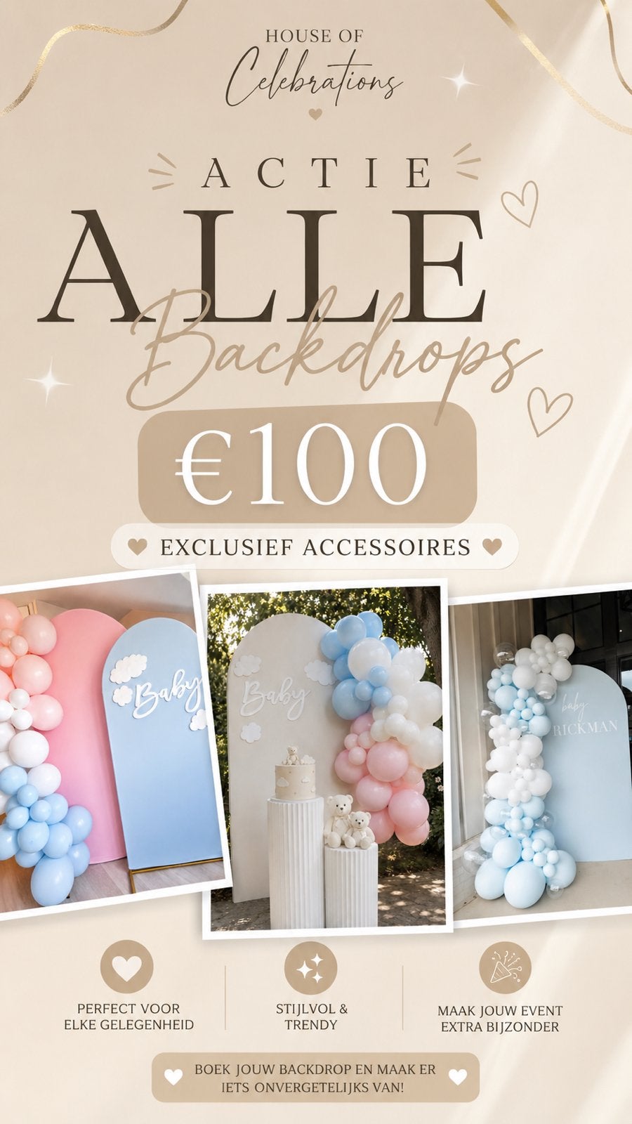 Backdrops te huur!, Ophalen of Verzenden, Zo goed als nieuw, Overige