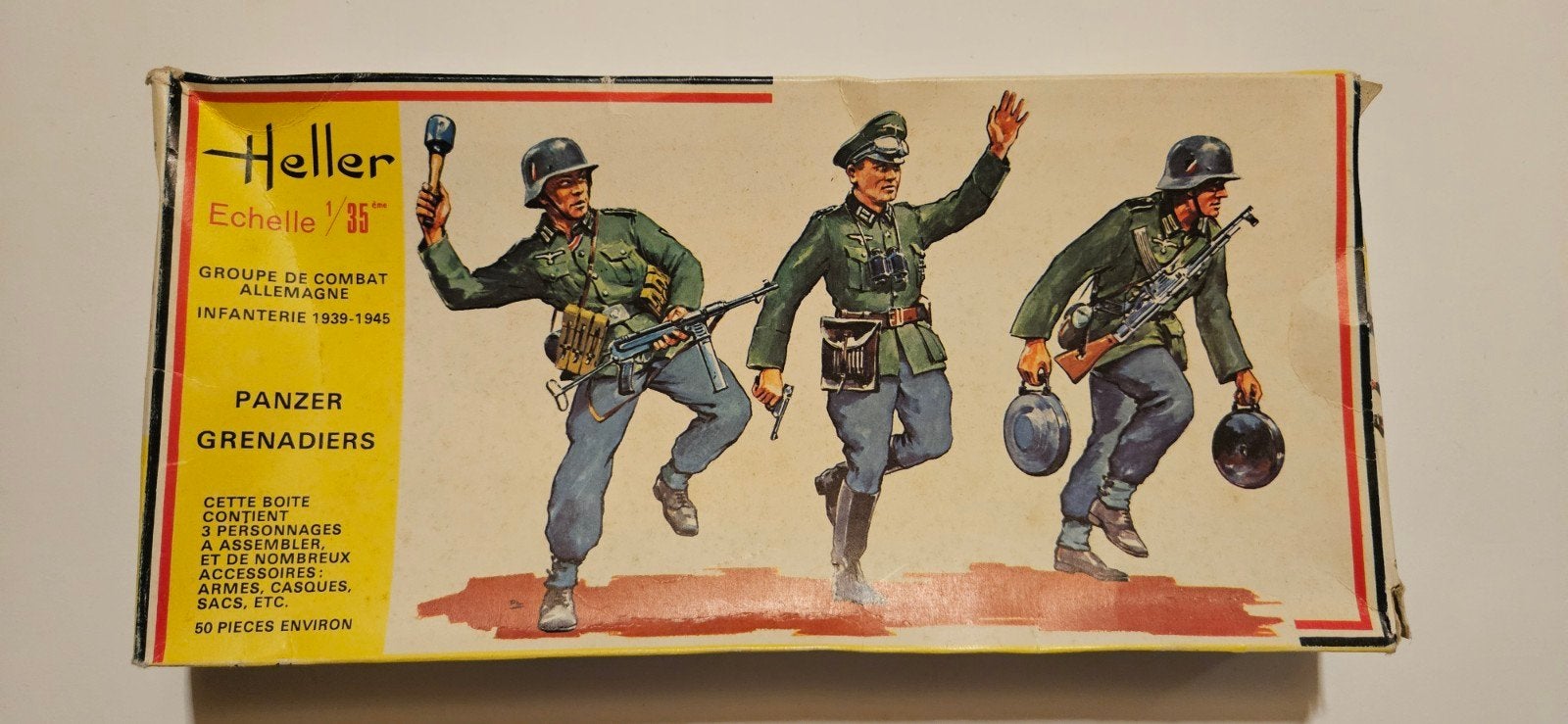 Heller Panzer Grenadiers 1:35 Modelbouwdoos WOII sealed, Ophalen of Verzenden, Nieuw, 1:35 tot 1:50, Figuur of Figuren