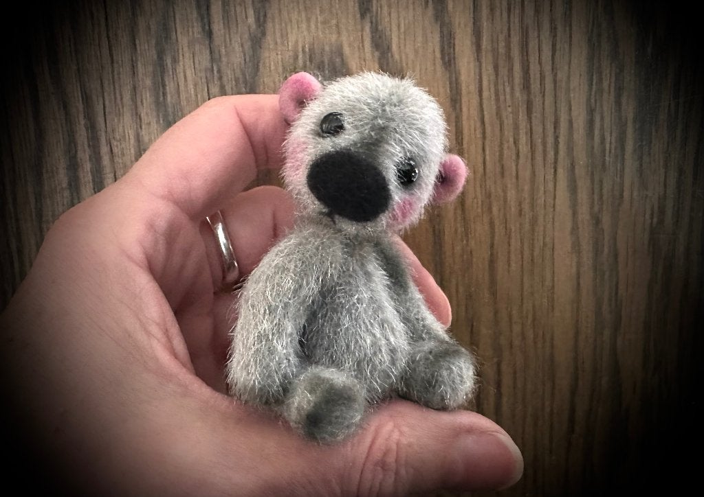 Mini teddybeer teddy beer handgemaakt beweegbaar pop doll, Verzenden, Nieuw, Stoffen beer, Overige merken