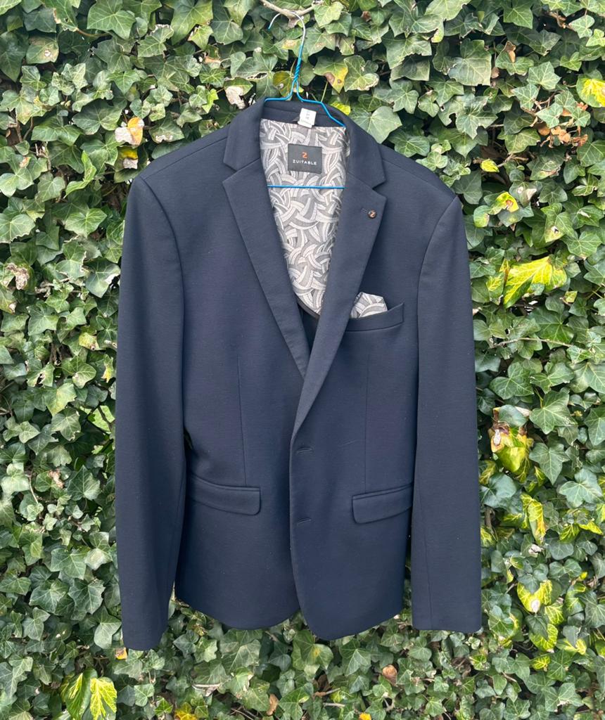 Blauw Colbert Zuitable maat 50 gala, Ophalen of Verzenden, Zo goed als nieuw, Maat 48/50 (M), Blauw