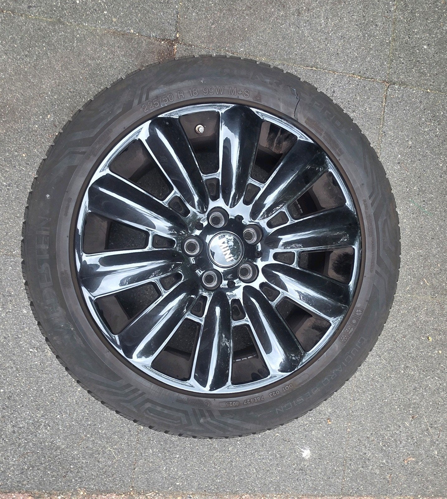 1x een Mini 18 inch gloss black Pin Spoke (Styling 533) 5x11, Auto-onderdelen, Banden en Velgen, Ophalen, 18 inch, Gebruikt, Banden en Velgen