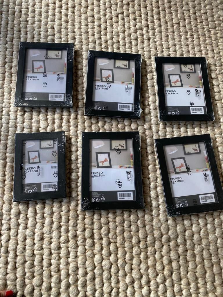 Nieuwe IKEA Fiskbo fotolijstjes - 5x 13x18cm, 1x 10x15cm, Ophalen of Verzenden, Nieuw, Kunststof
