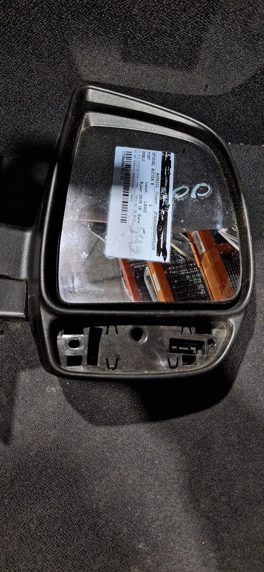 Buitenspiegel rechts Fiat Doblo 2019 (Onderdeel: W200331), Gebruikt, -, -, Ophalen of Verzenden