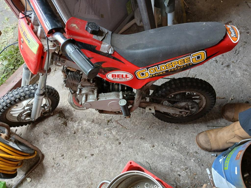 mini bike opknapper of voor onderdelen, Ophalen, Gebruikt, 49 cc, Overige typen
