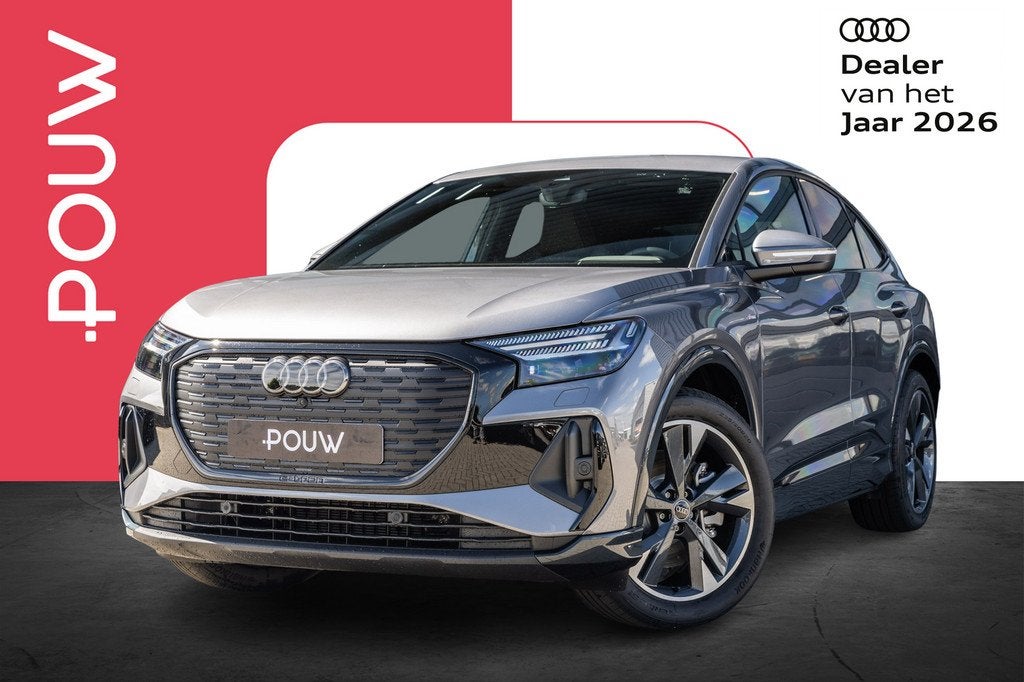 Audi Q4 Sportback e-tron 45 quattro 286pk S Edition Competit, Auto's, Audi, Automaat, 12 maanden, Zwart, 82 kWh