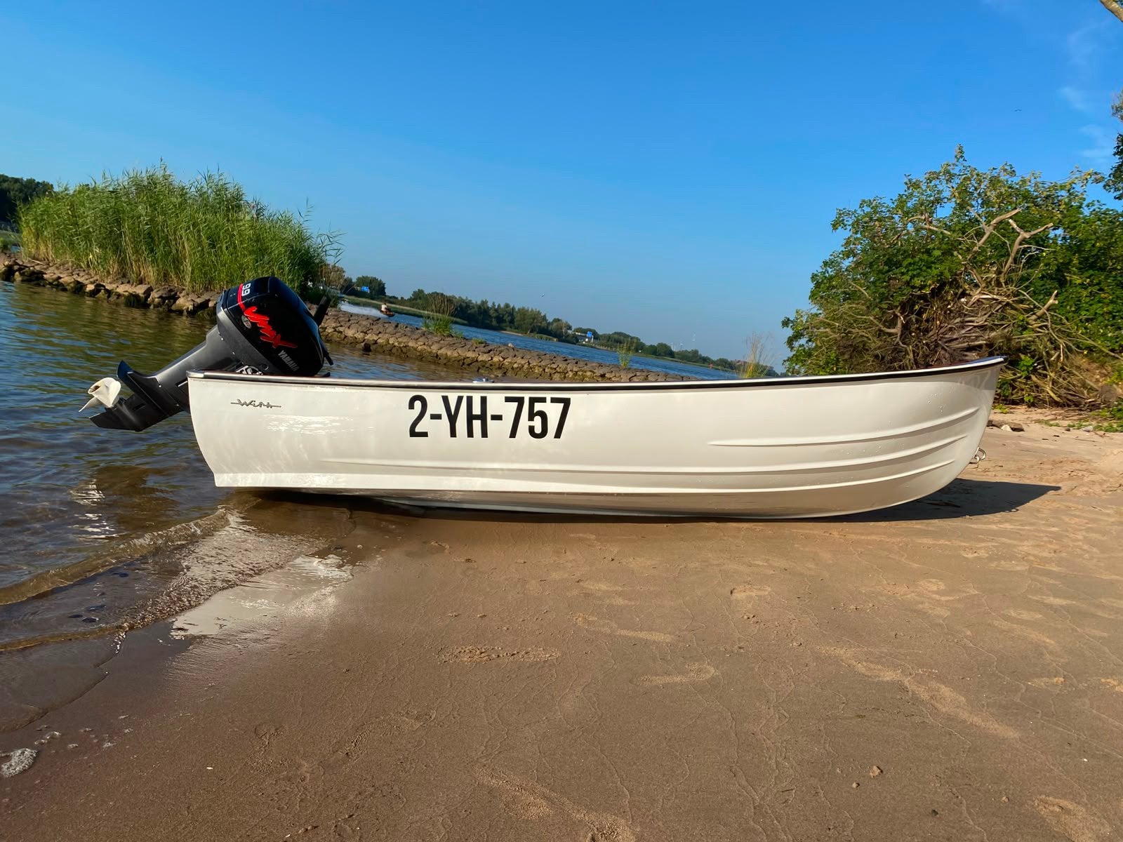 KMV With 200 Dromedille, Yamaha 15hp, Pega Trailer, Ophalen, 10 tot 30 pk, Zo goed als nieuw, Buitenboordmotor