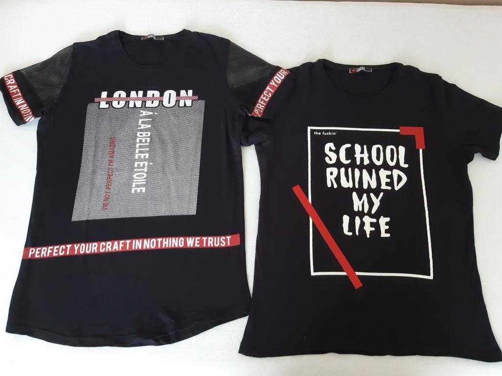 2 shirts van Lagos (Scamm), mt. M, Kleding | Heren, Maat 48/50 (M), Zwart, Ophalen of Verzenden, Zo goed als nieuw