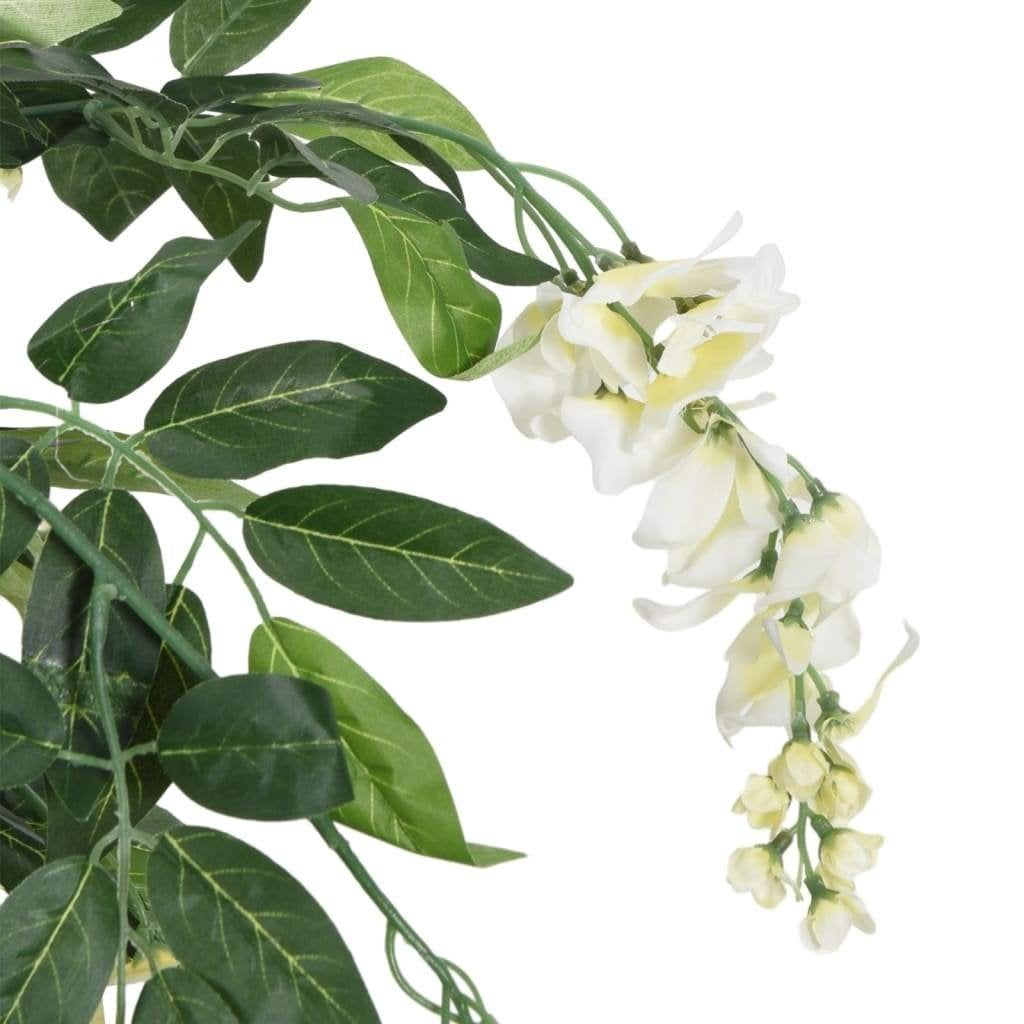 Kunstplant kunstboom wisteria 80 cm groen wit GRATIS BEZORGD, Verzenden, Met pot of vaas, Kunstplant, Nieuw