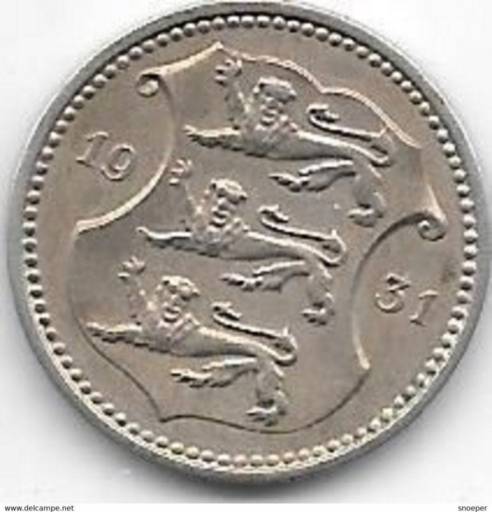 estonia 10 senti 1931 km 12 xf+/ms60 cat val 30$, Verzenden, Overige landen, Losse munt