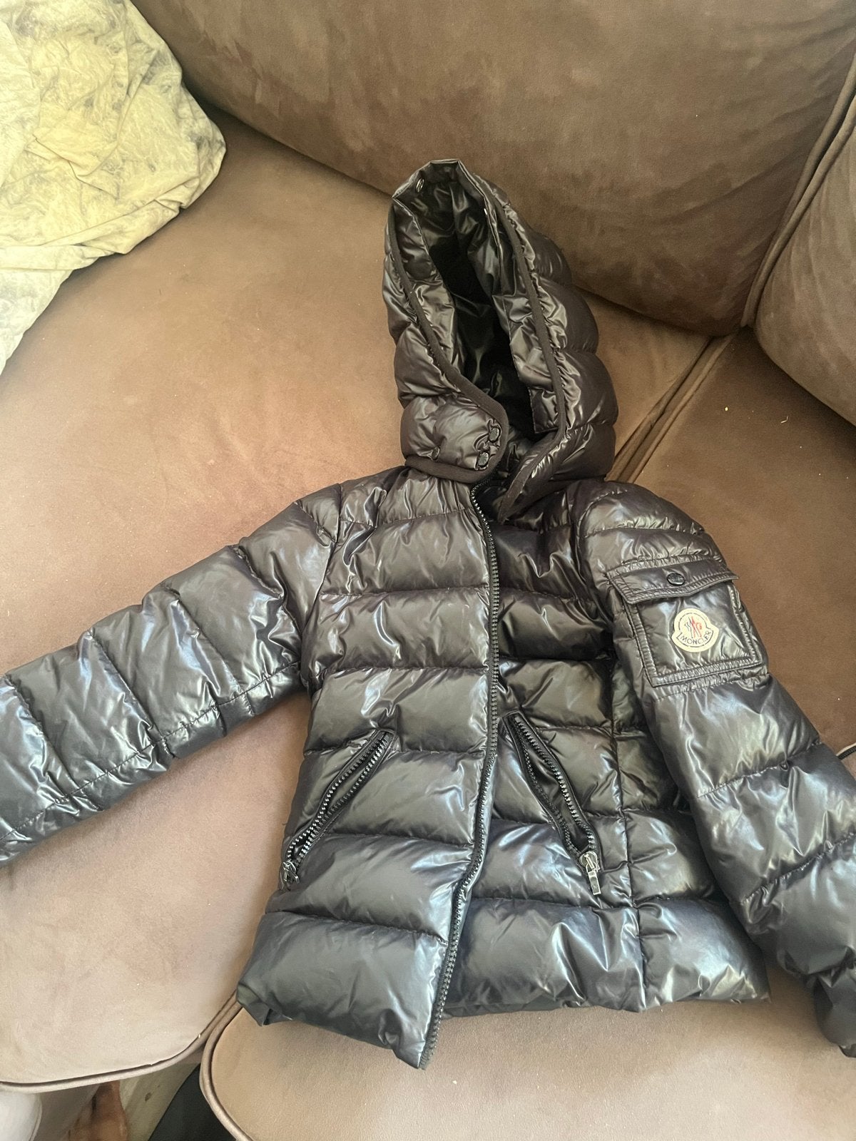 Moncler Puffer Jas Zwart voor Kinderen 4/5 jaar, Ophalen of Verzenden, Zo goed als nieuw, Jongen of Meisje