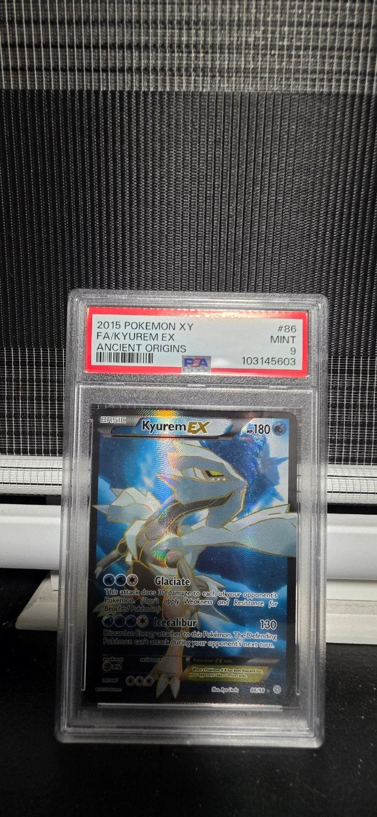 Pokemon XY Kyurem EX Ancient Origins PSA 9 Mint, Ophalen of Verzenden, Zo goed als nieuw, Losse kaart