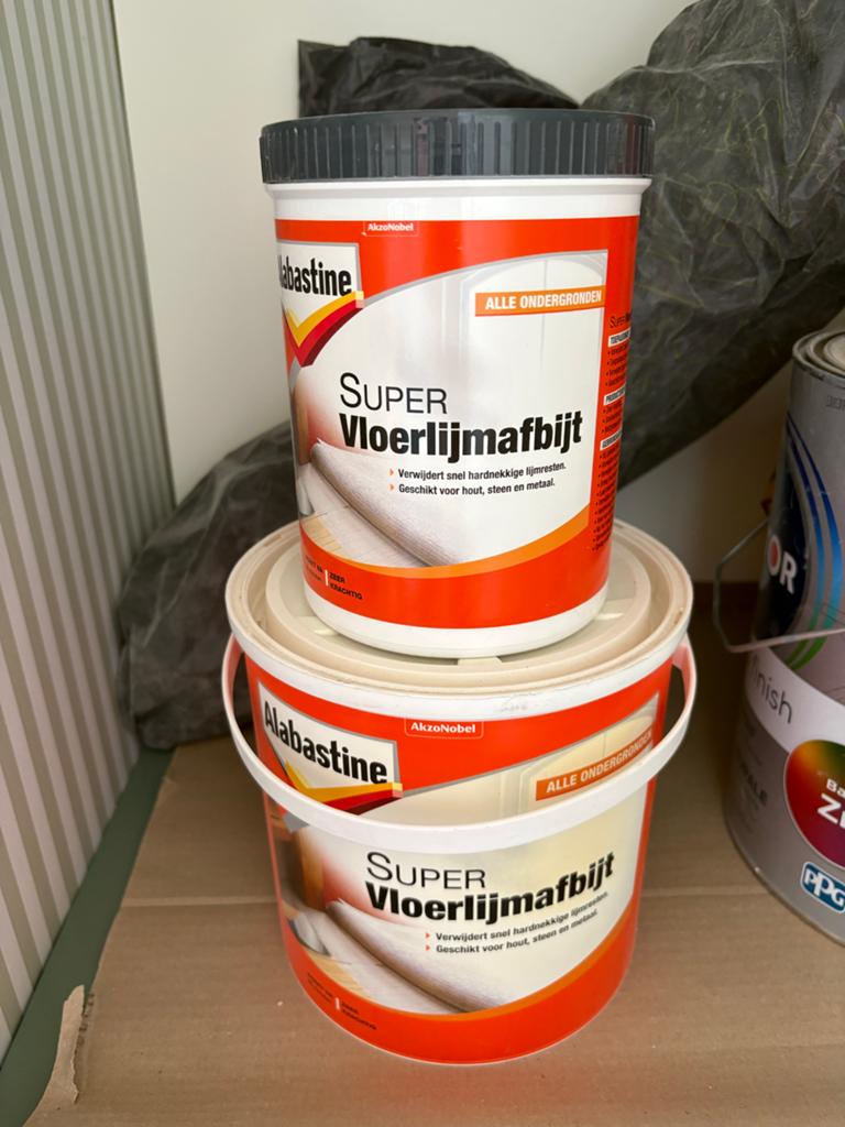 Alabastine Super Vloerlijmafbijt 3,5L - Nieuw, Doe-het-zelf en Verbouw, Verf, Beits en Lak, Minder dan 5 liter, Ophalen, Nieuw